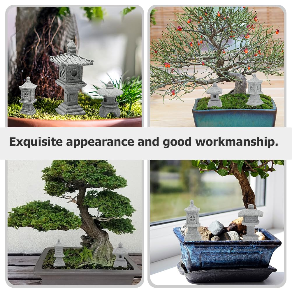 Mini Zen Pagoda Garden Figurines 3 pcs