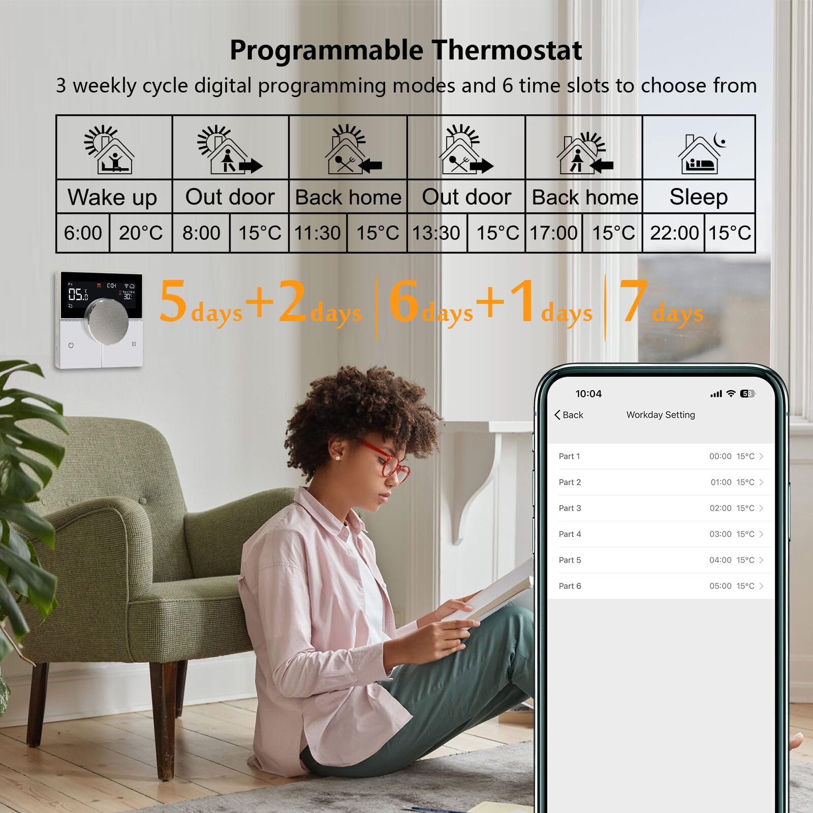 KETOTEK WiFi Thermostat for Underfloor Heating and Boiler Control – Smart Compatible