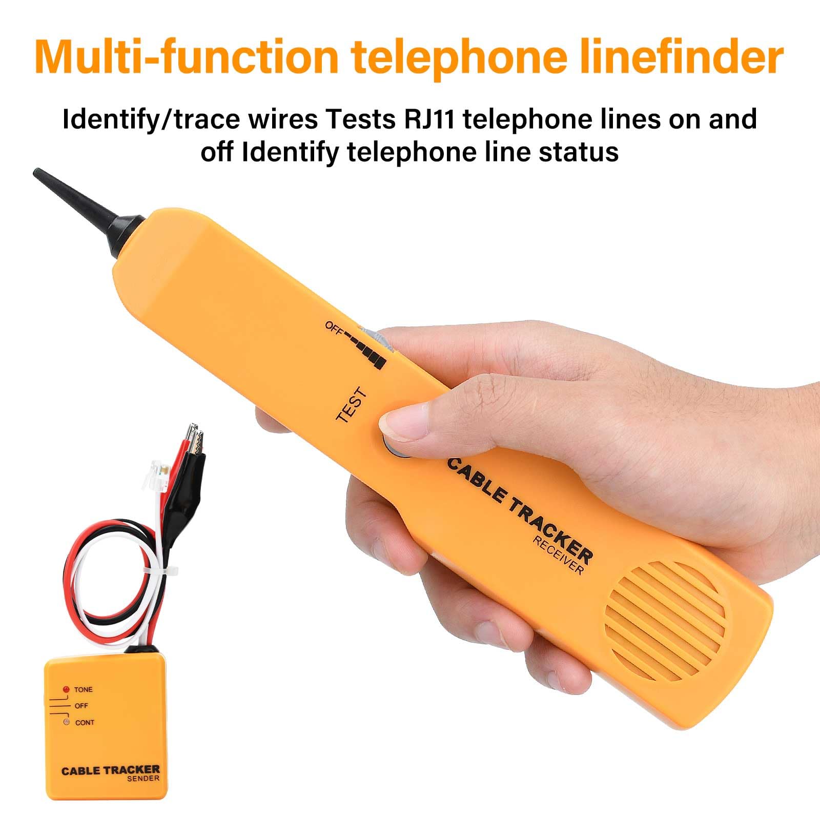 Multifunction RJ11 Network Tester with Tone Generator and Probe – Cable Tracing