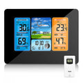 Wireless Weather Station with Digital Forecast and Outdoor Sensor - Black