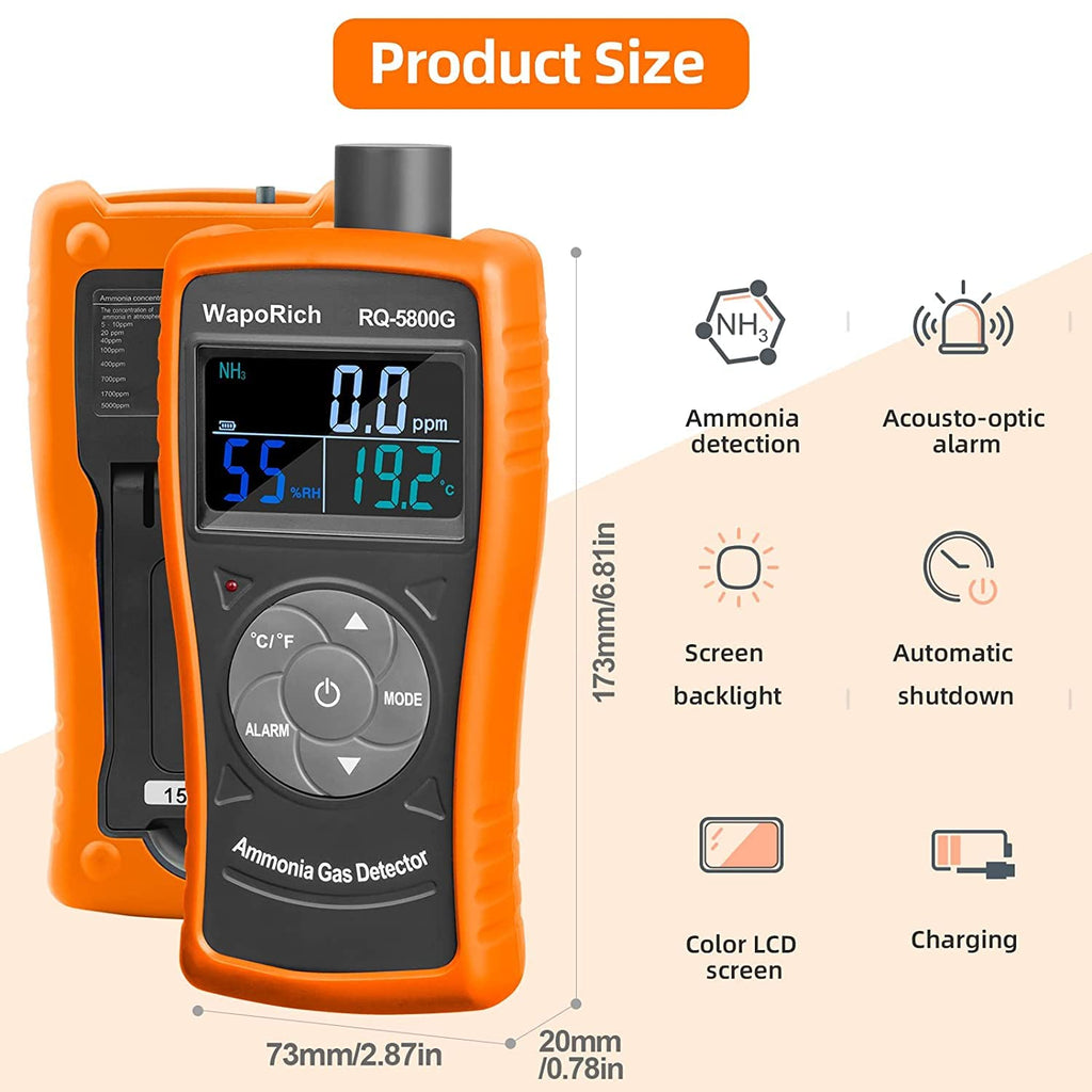 3-in-1 Air Quality Monitor RQ-5800S – PM2.5, HCHO, TVOC