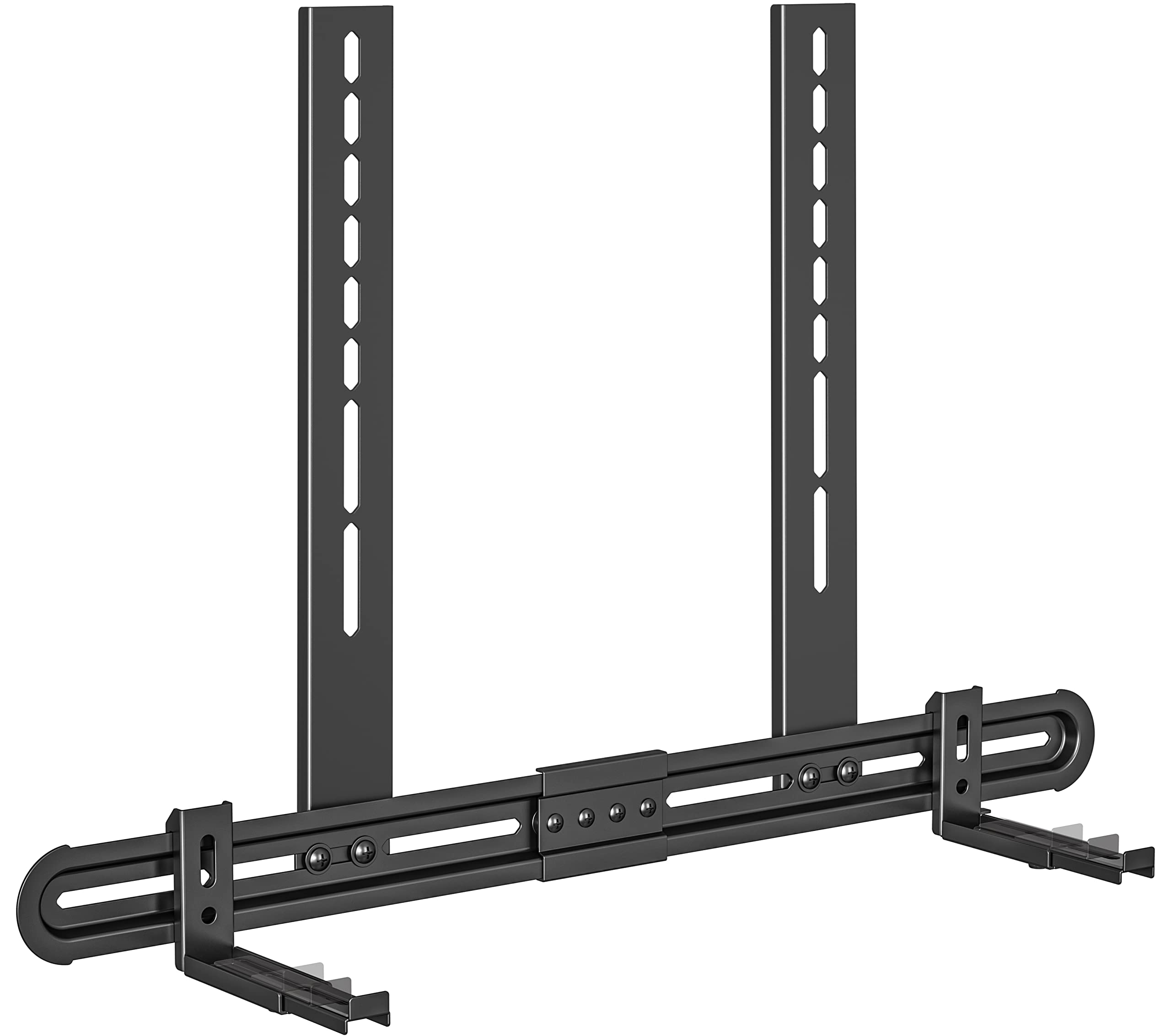 Universal Soundbar Mount for Soundbars with/without Mounting Holes - Black