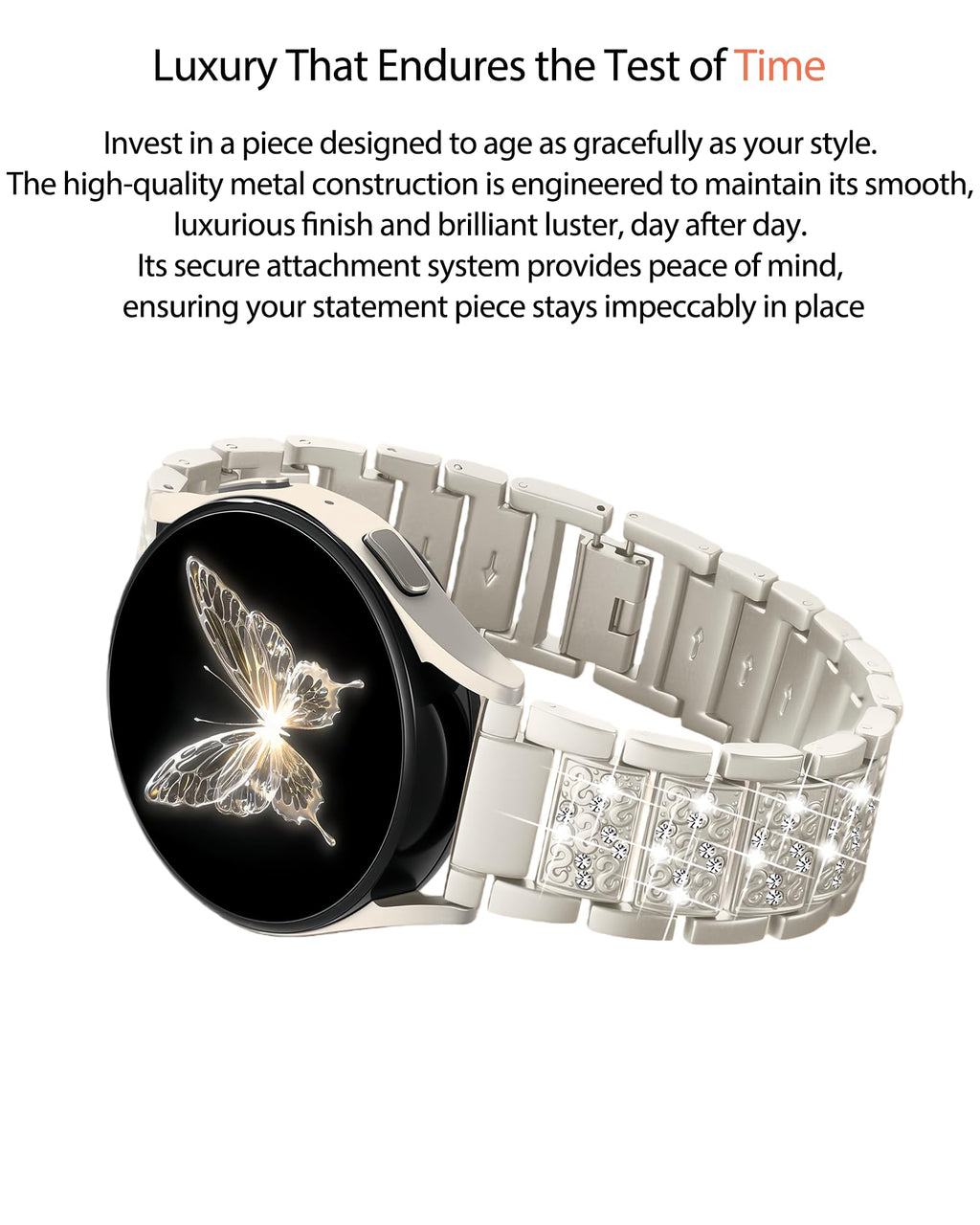 Luxury metal bracelet compatible with Samsung Galaxy watches – 20/22 mm