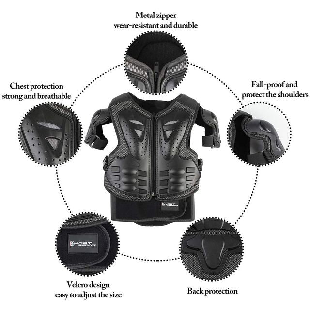 Children's 5-Piece Protective Set – Knee, Elbow, Chest – 4–14 years