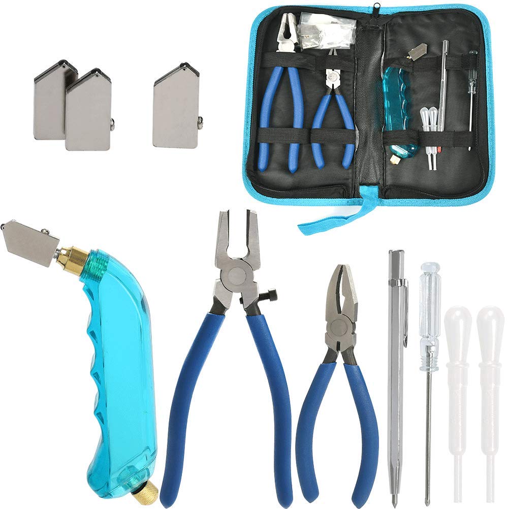 Professional Glass Cutting Set – Oil-Filled Cutter, Accessories, and Bag
