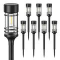 BUCASA Solar Garden Lights – Set of 8, IP65, Warm White Light