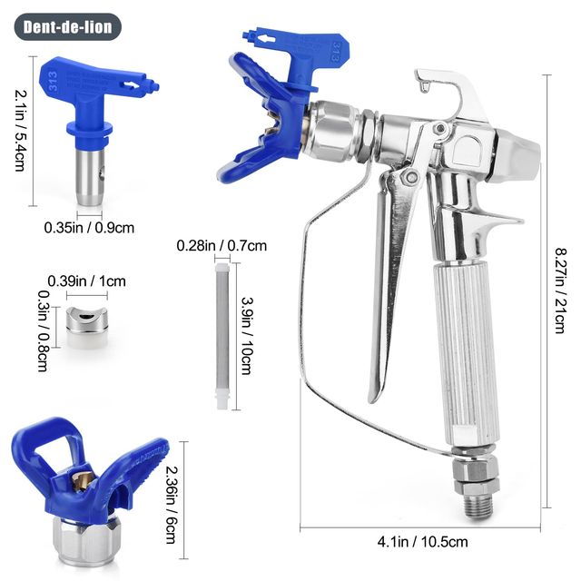 Pistolet do Malowania Bezpowietrznego Airless – 248 bar, 5 Dysz, Stal Nierdzewna