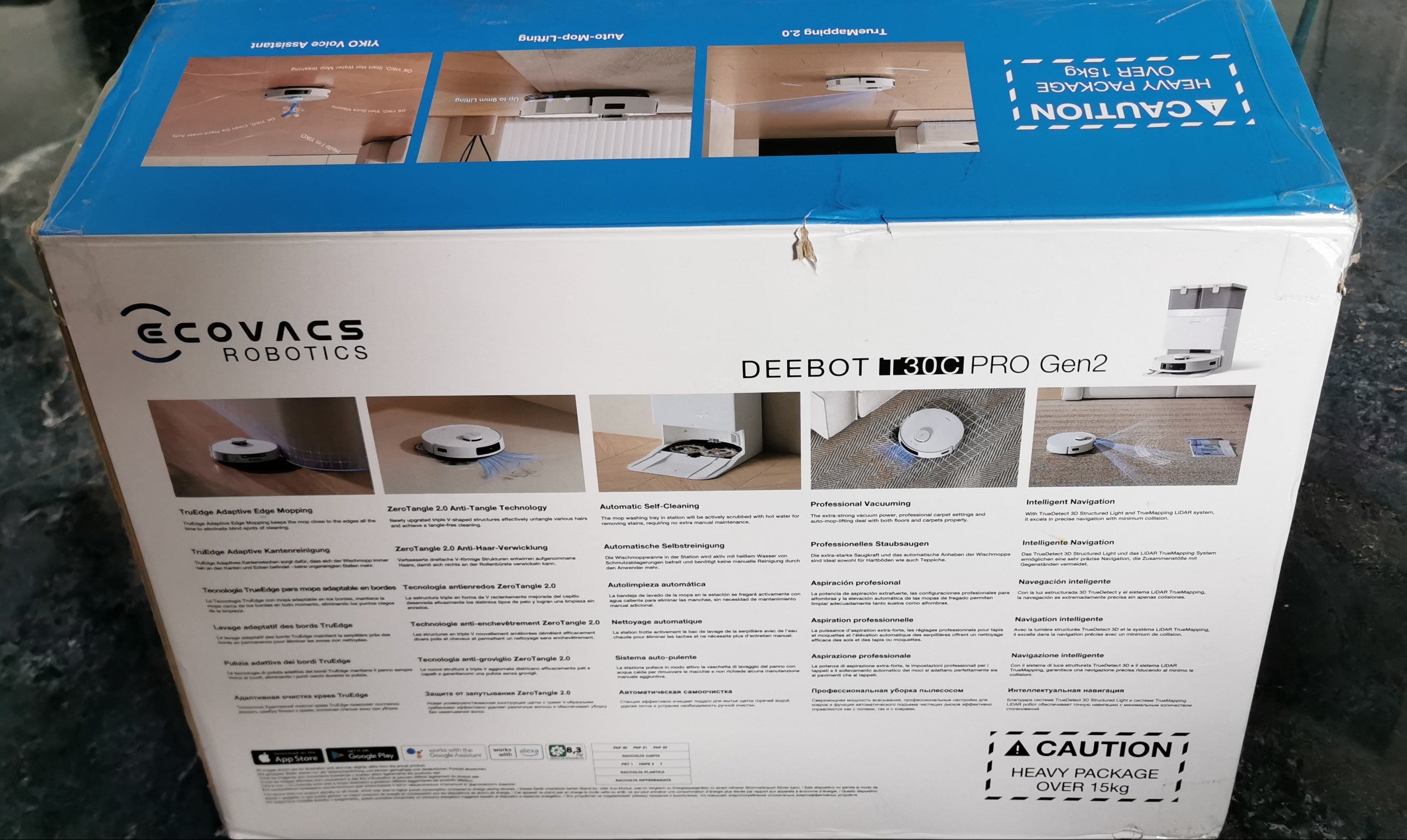ECOVACS DEEBOT T30C Pro – Robot Sprzątający z Mopowaniem, Siła Ssania 15400Pa