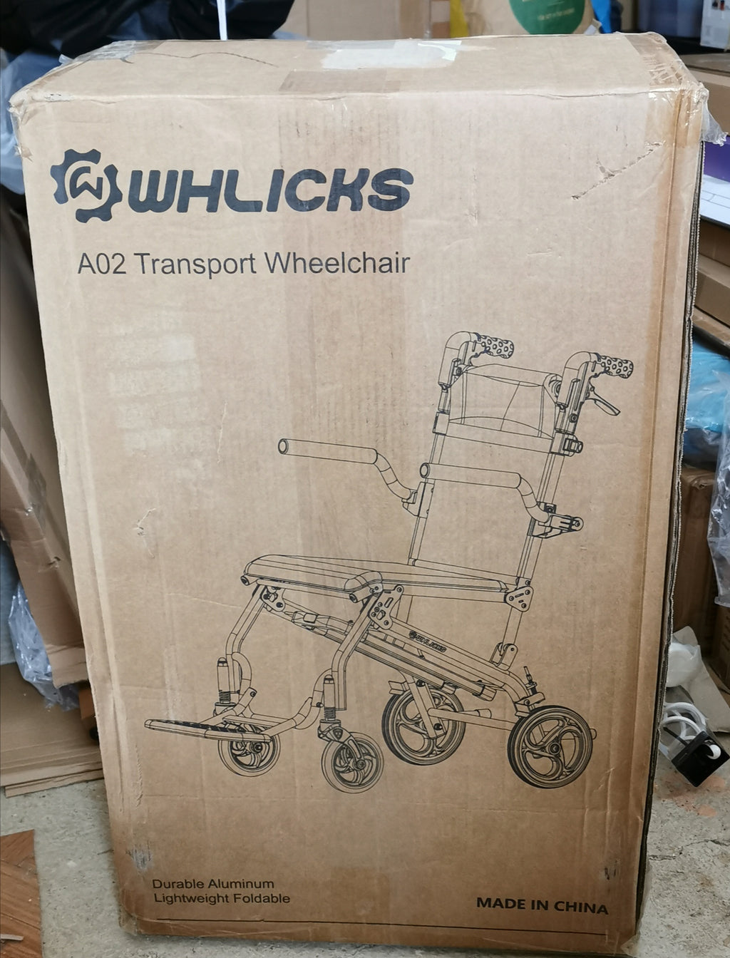 Foldable Wheelchair Lightweight 8.8 kg Aluminium Up to 100 kg Compact