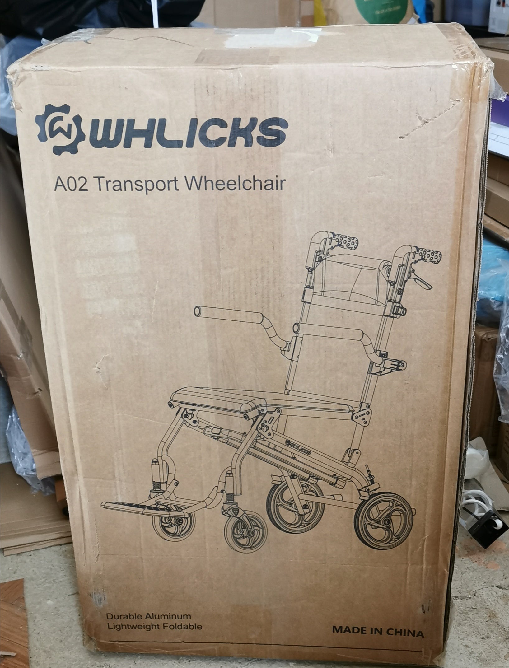 Foldable Wheelchair Lightweight 8.8 kg Aluminium Up to 100 kg Compact