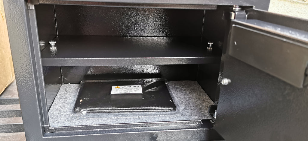 Secure Fireproof Safe 25L Waterproof Wallet Removable Shelf - Black