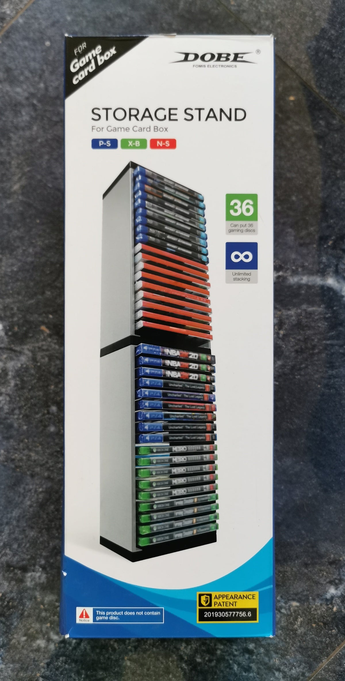 Stojak na gry 36 miejsc – PS5, Xbox, Nintendo