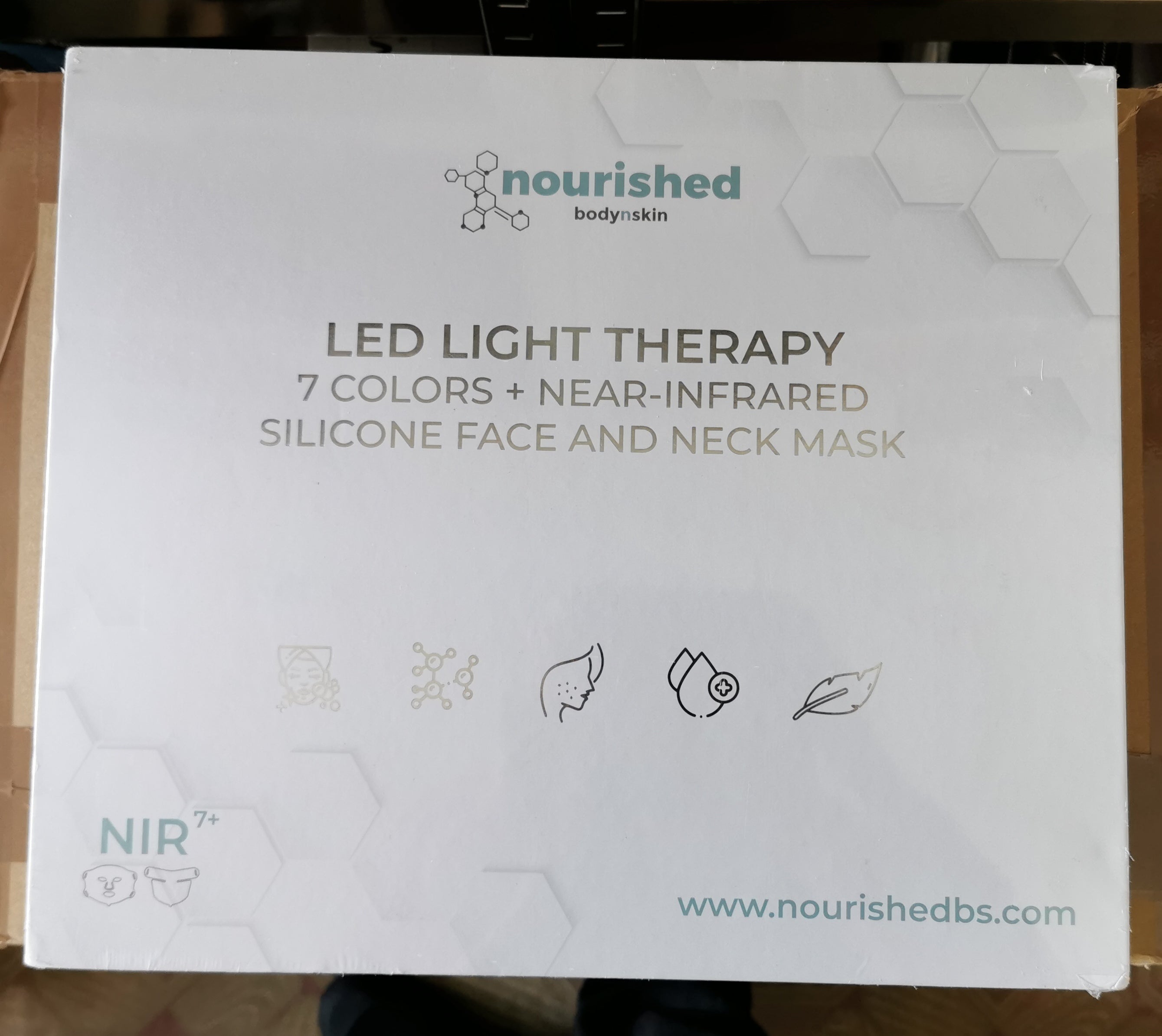 Nourished Body & Skin NBS-5 — 7-kolorowa Maska LED na Twarz i Szyję z Bliską Podczerwienią