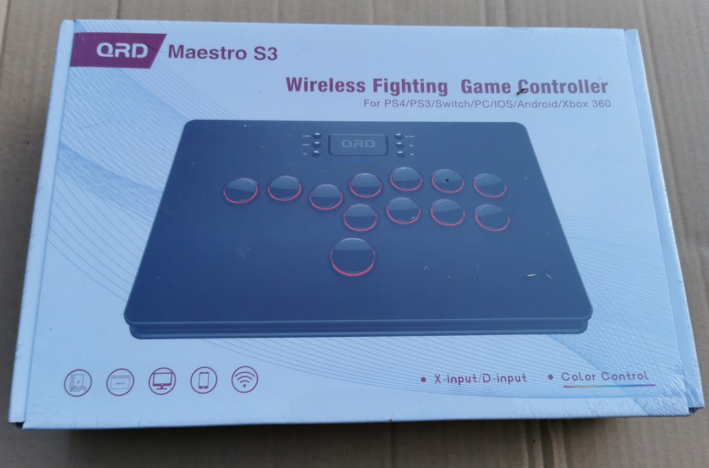 Bezprzewodowy joystick arcade Maestro S3 Wieloplatformowy fight stick z touchpadem – Czarny
