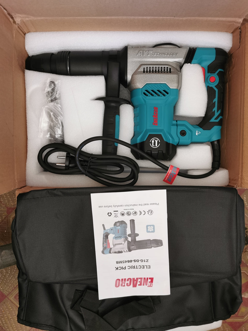 Młot wyburzeniowy ENEACRO SDS-Max, mocny 1300 W