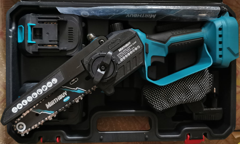 6/8in Brushless Mini Chainsaw with 8000mAh Battery, Upgraded Chain Lubrication – 6/8in