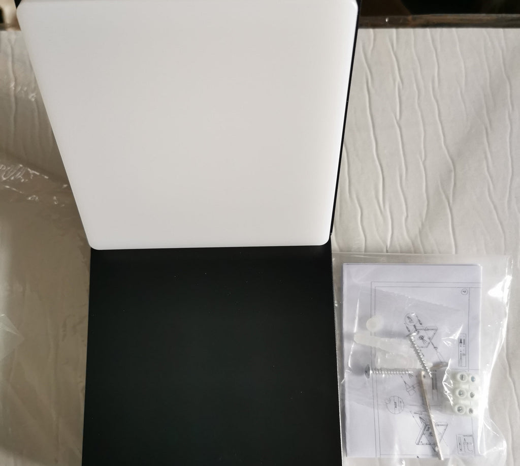 Klighten 24W LED Wall Lamp Indoor/Outdoor – Black 1500 Lumens Cool White