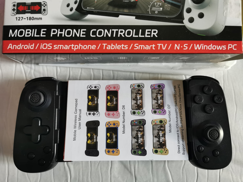 Wireless Mobile Gaming Controller Gamepad for iPhone, Android, PC, PS4 – Green Light