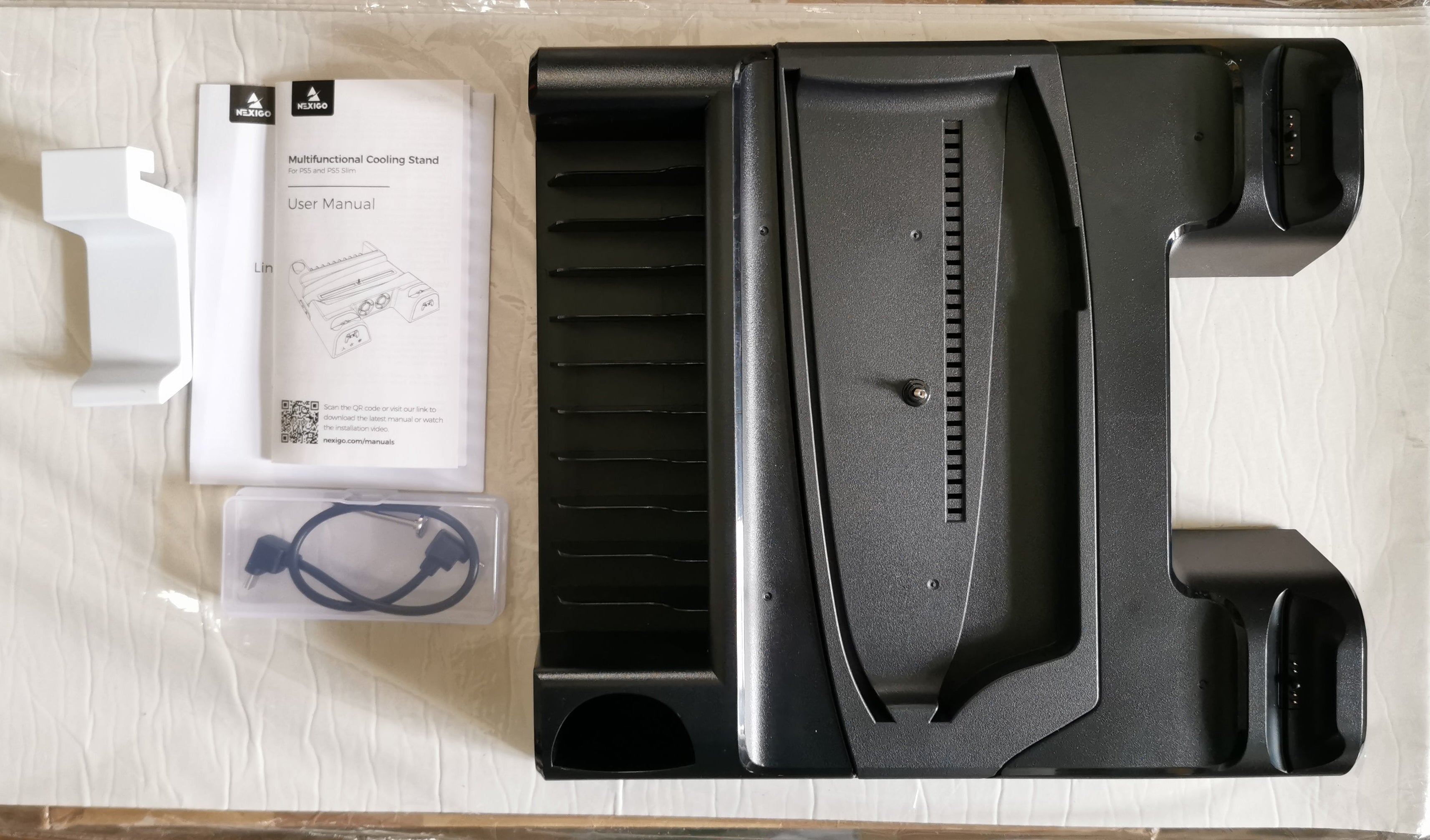 Wielofunkcyjny stojak chłodzący PS5 / PS5 Slim ze stacją ładowania kontrolerów – Czarny