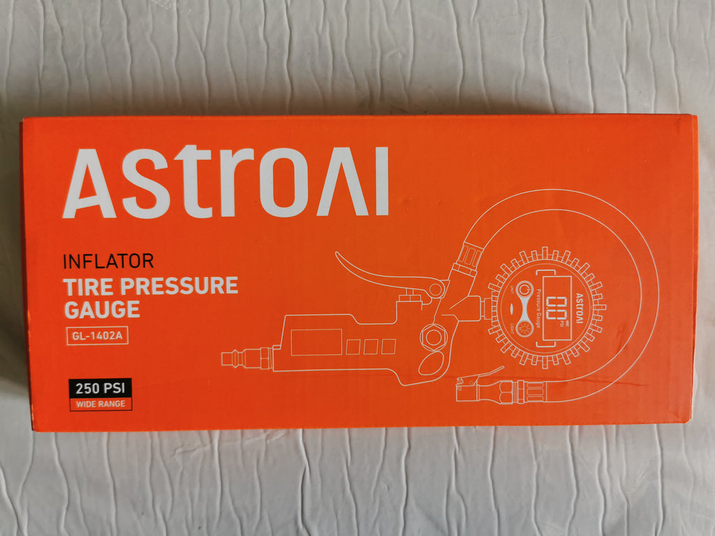 Pistolet do Pompowania z Manometrem LCD – 0–250 PSI, 4 Jednostki, Zawór Odpowietrzający