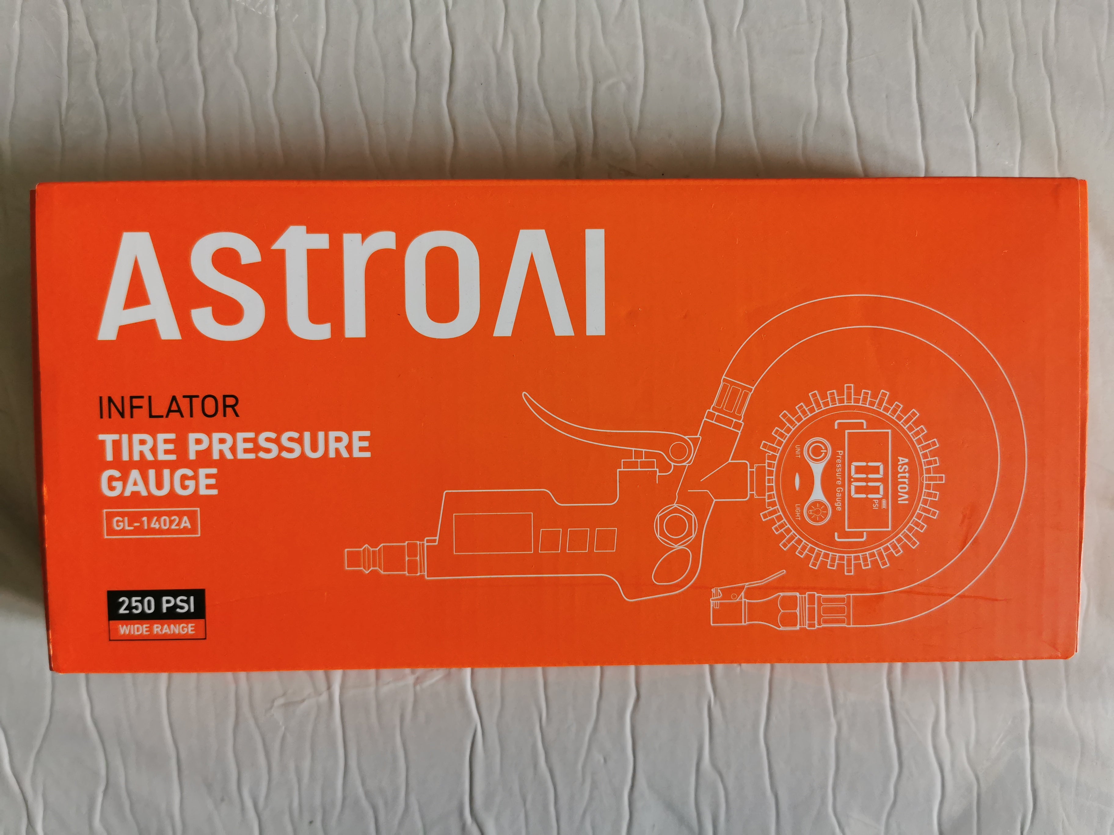 Pistolet do Pompowania z Manometrem LCD – 0–250 PSI, 4 Jednostki, Zawór Odpowietrzający