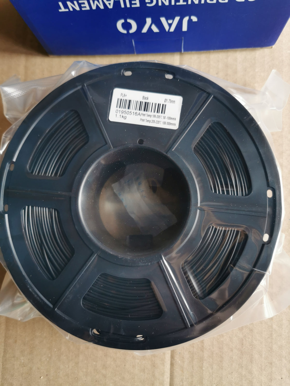 JAYO PLA+ Filament 1,75mm Czarny  Dokładność +/-0,02mm, Do Drukarek FDM