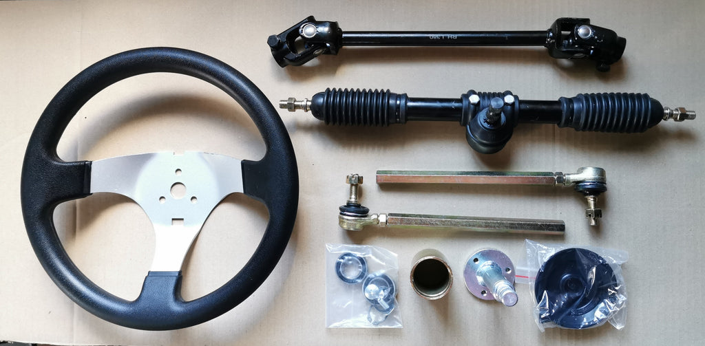 Zestaw kierownicy 300mm stal dobra regulacja dla wózka golfowego gokart UTV