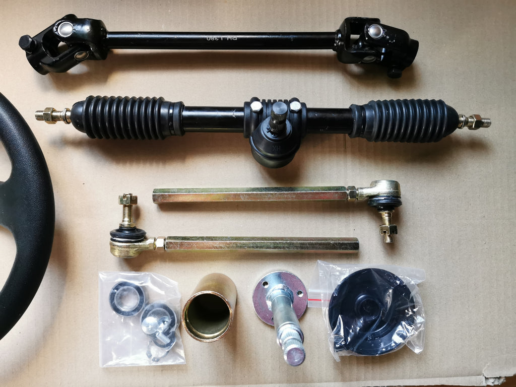 Zestaw kierownicy 300mm stal dobra regulacja dla wózka golfowego gokart UTV