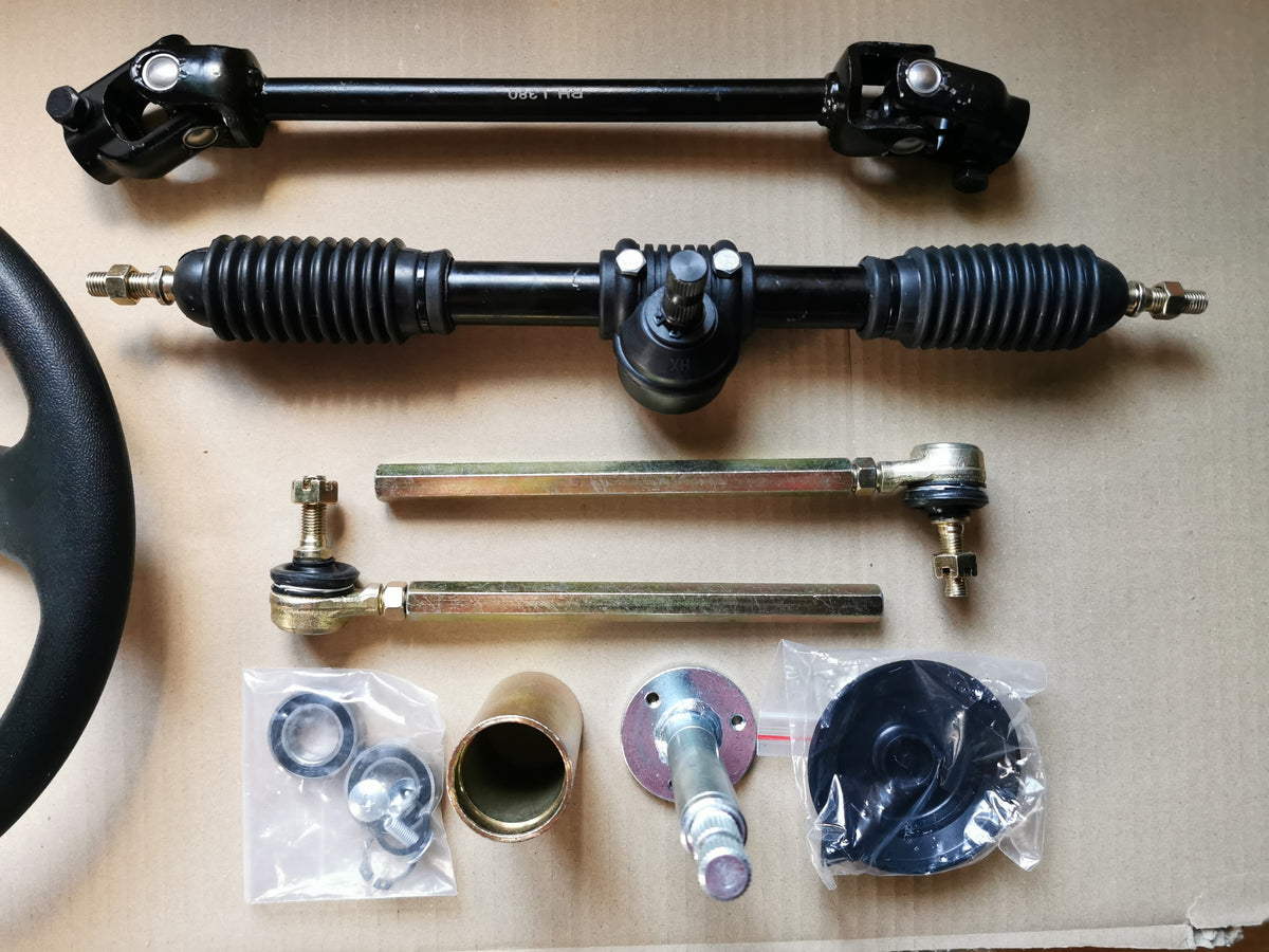 Zestaw kierownicy 300mm stal dobra regulacja dla wózka golfowego gokart UTV