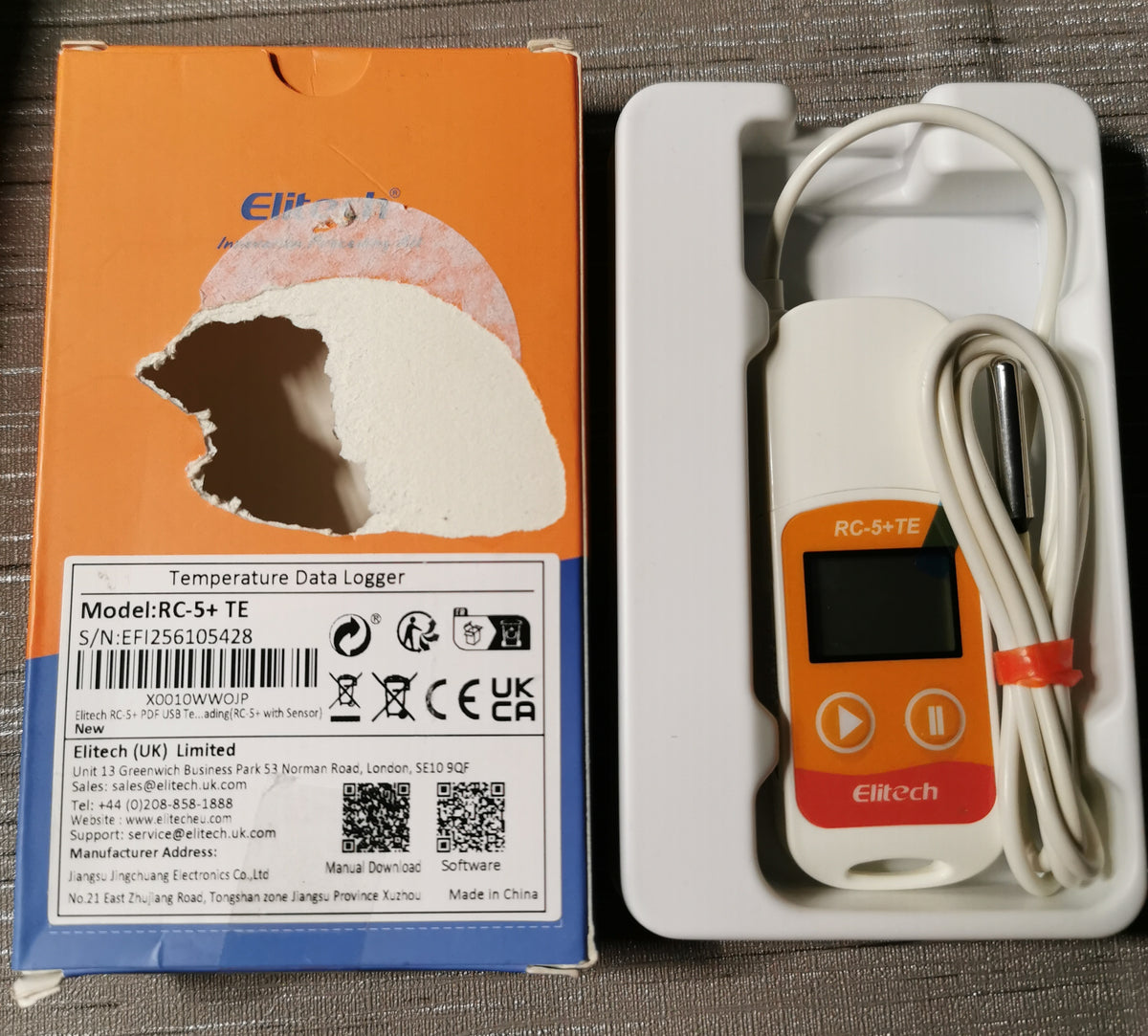 Rejestrator Temperatury Elitech RC-5+ TE 32000 Punktów z USB – Wysoka Dokładność