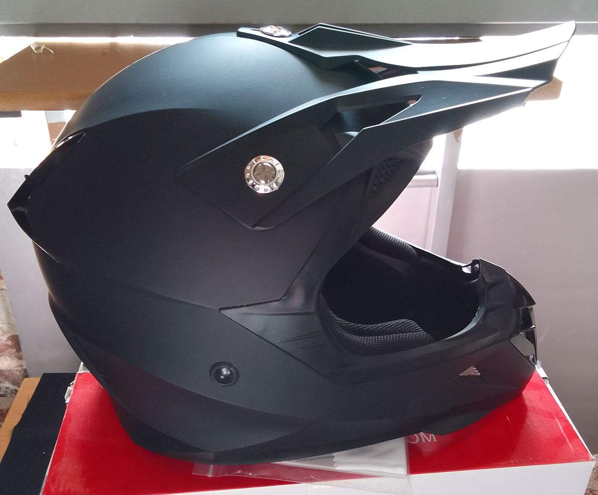 Kask Motocyklowy YEMA YM-915 Cross Enduro – Czarny Mat, Rozmiar XL