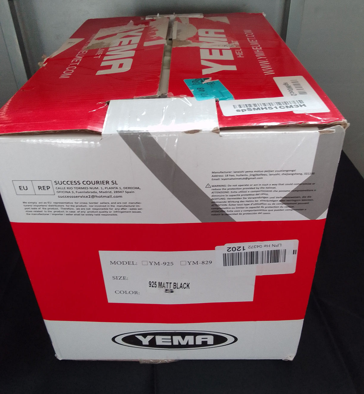 Kask Motocyklowy Modułowy YEMA YM-925 – Matowa Czerń, Rozmiar S (55-56 cm)