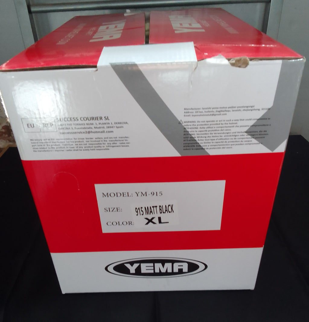 Kask Motocyklowy YEMA YM-915 Cross Enduro – Czarny Mat, Rozmiar XL