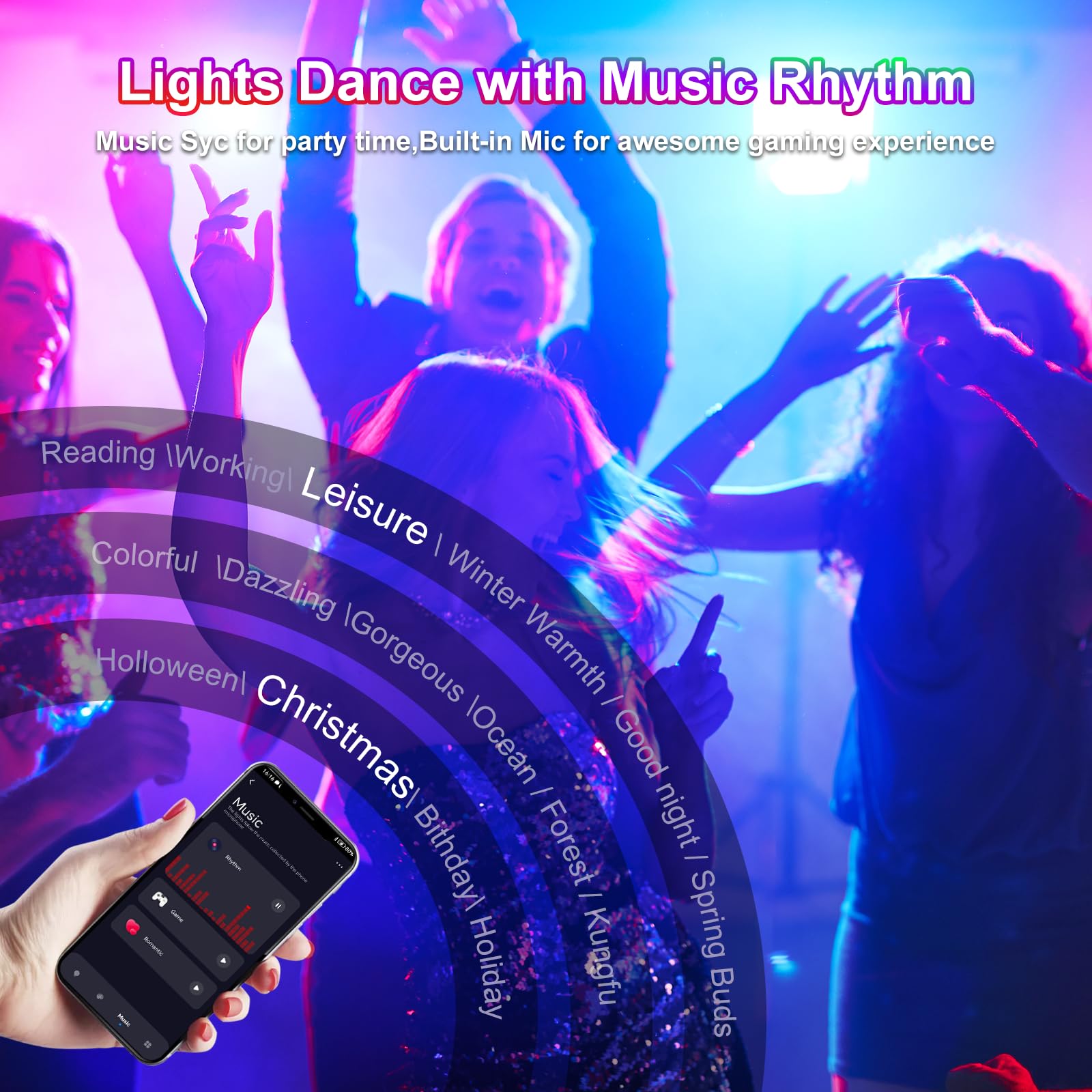 RGB LED Outdoor Floodlight 50W Smart App Control – IP66 Waterproof