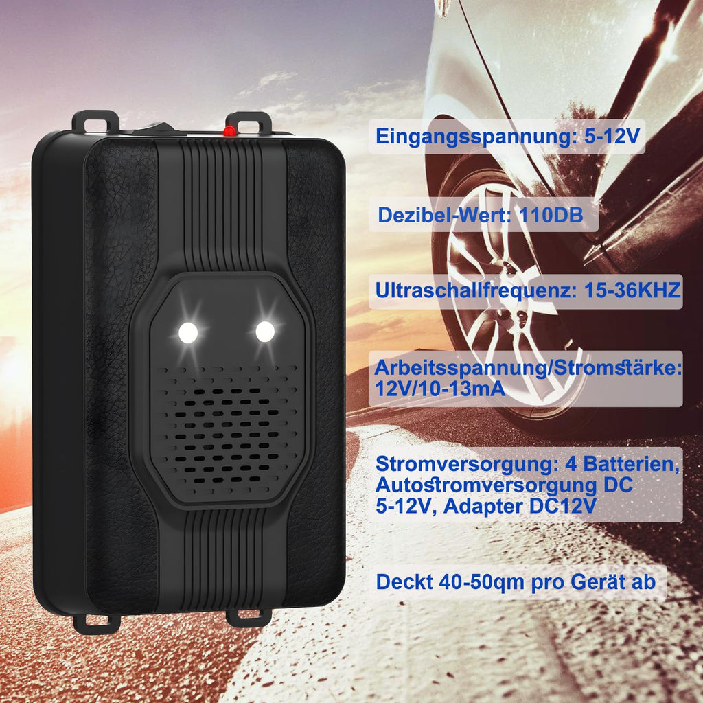 Ultrasonic mink repellent with LED lamp