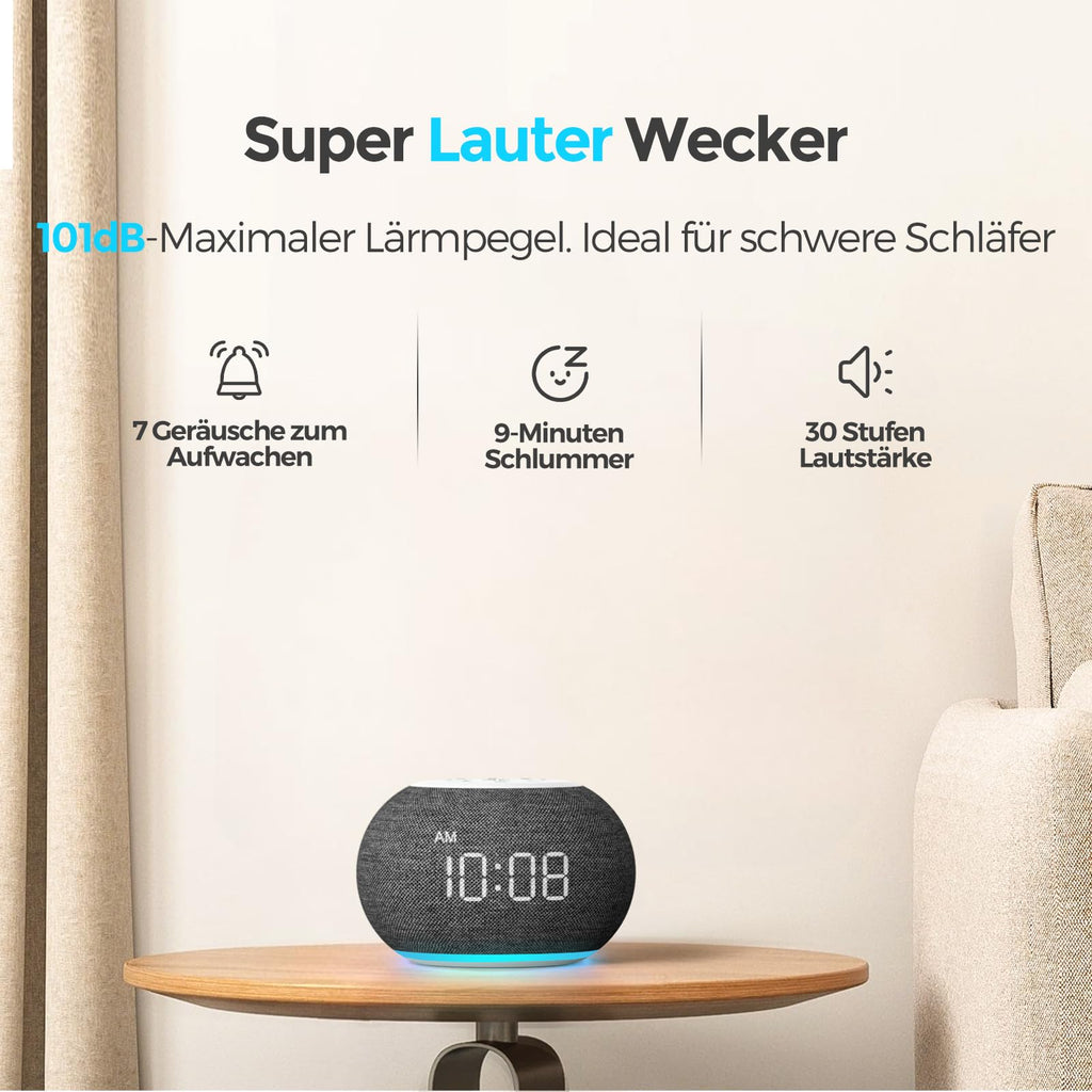 Automatic alarm clock with night light