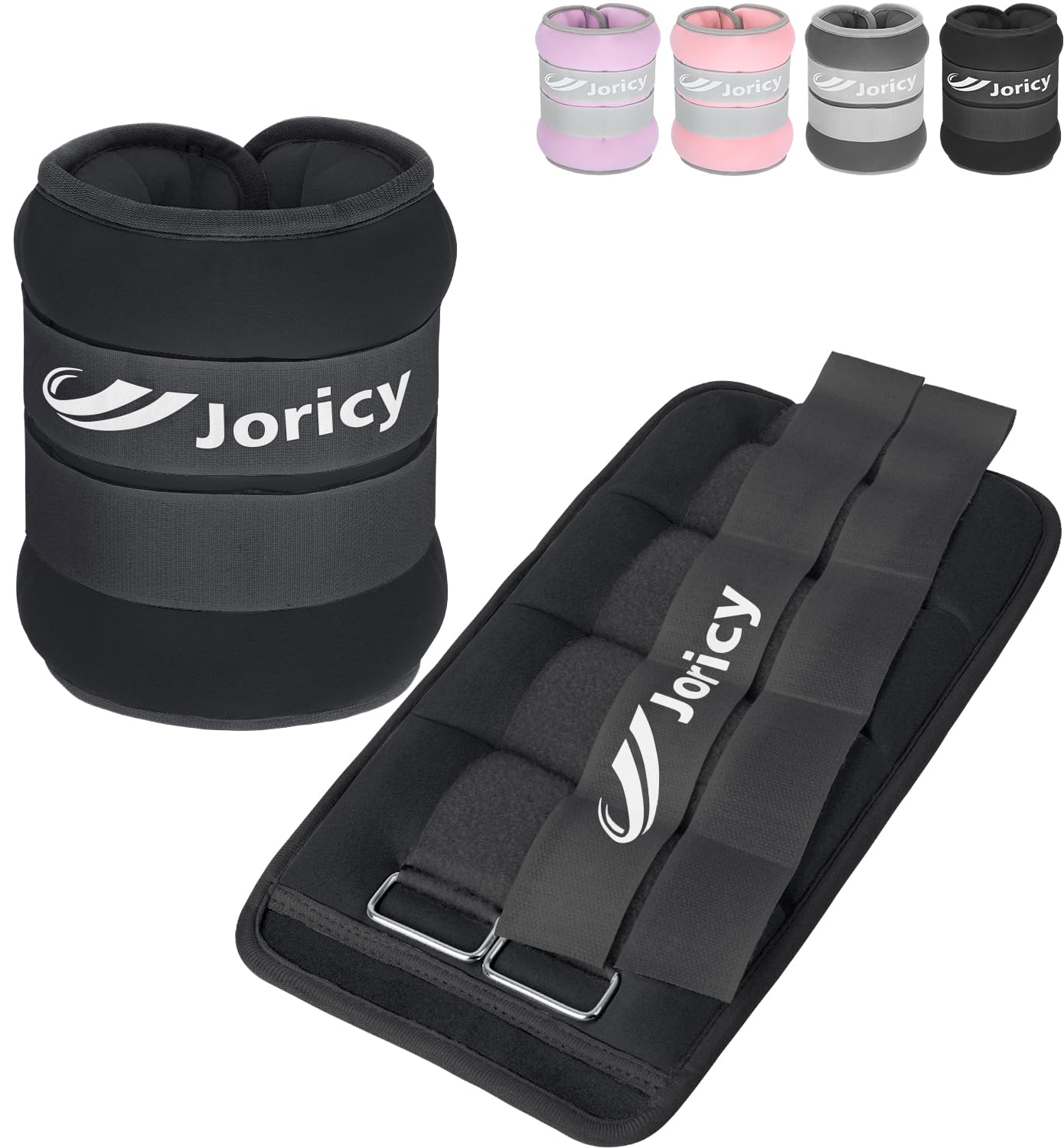 Ankle Weights 10kg – Adjustable Leg Straps for Women and Men, Black