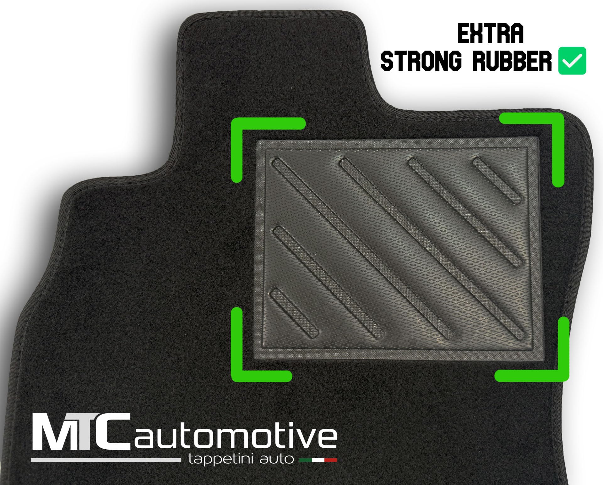 Mats for Ford Fiesta V non-slip reinforced heel pads - Oval shape 2005-2008