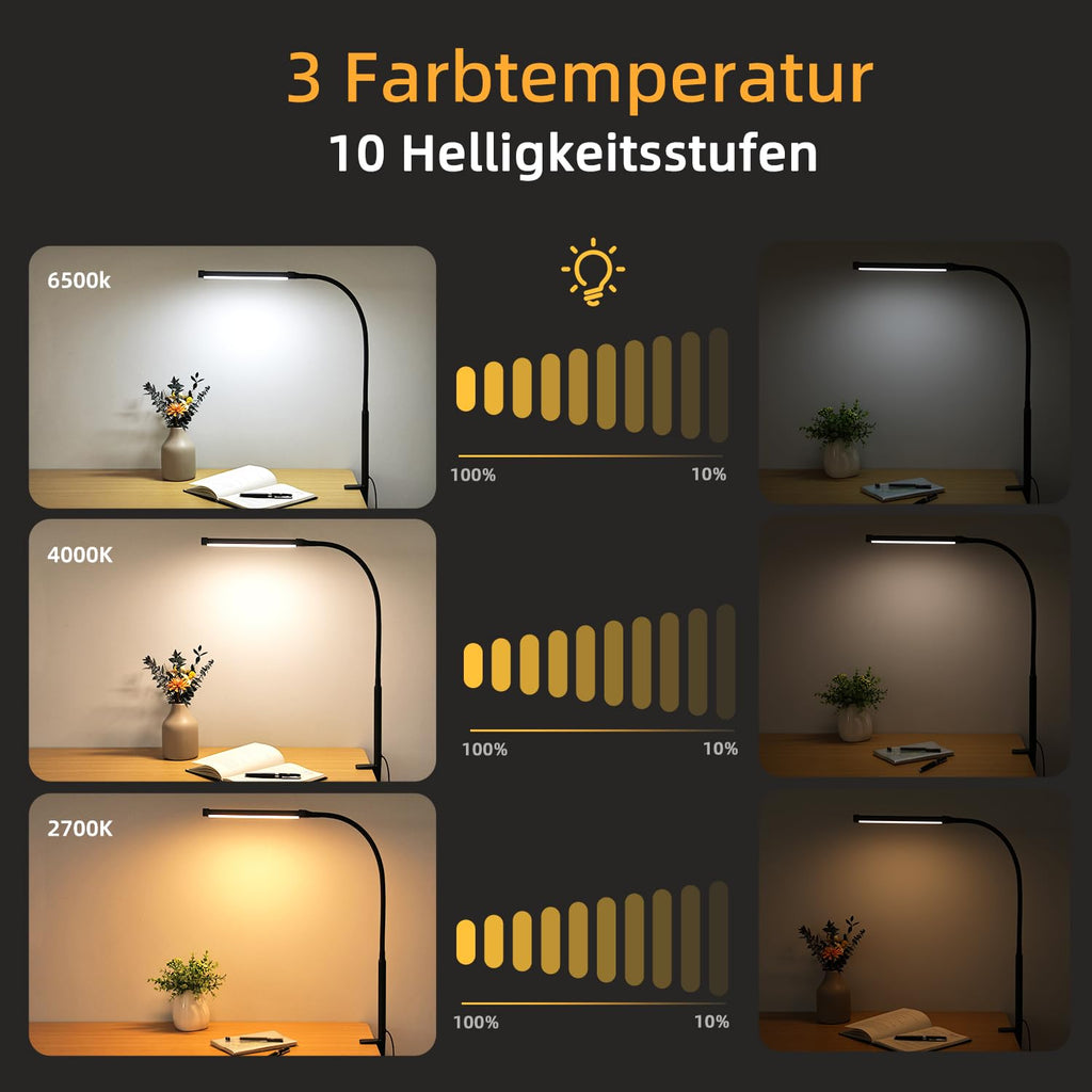 Dimmable LED desk lamp