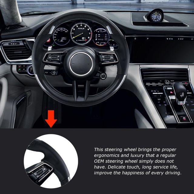 Kierownica Porsche Panamera,  Macan Włókno Węglowe WERSJA STANDARD