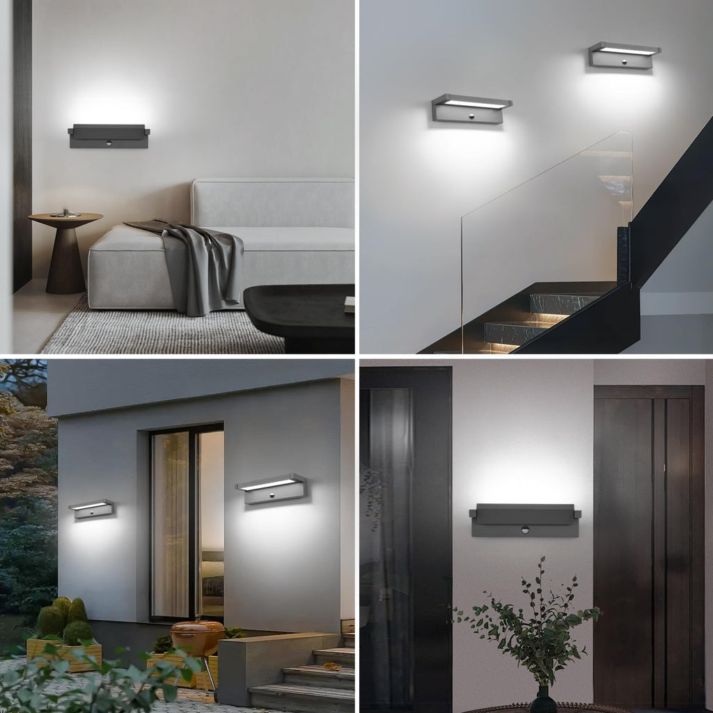 Outdoor LED Wall Light 36W Motion Sensor IP65 6500K – Dark Grey