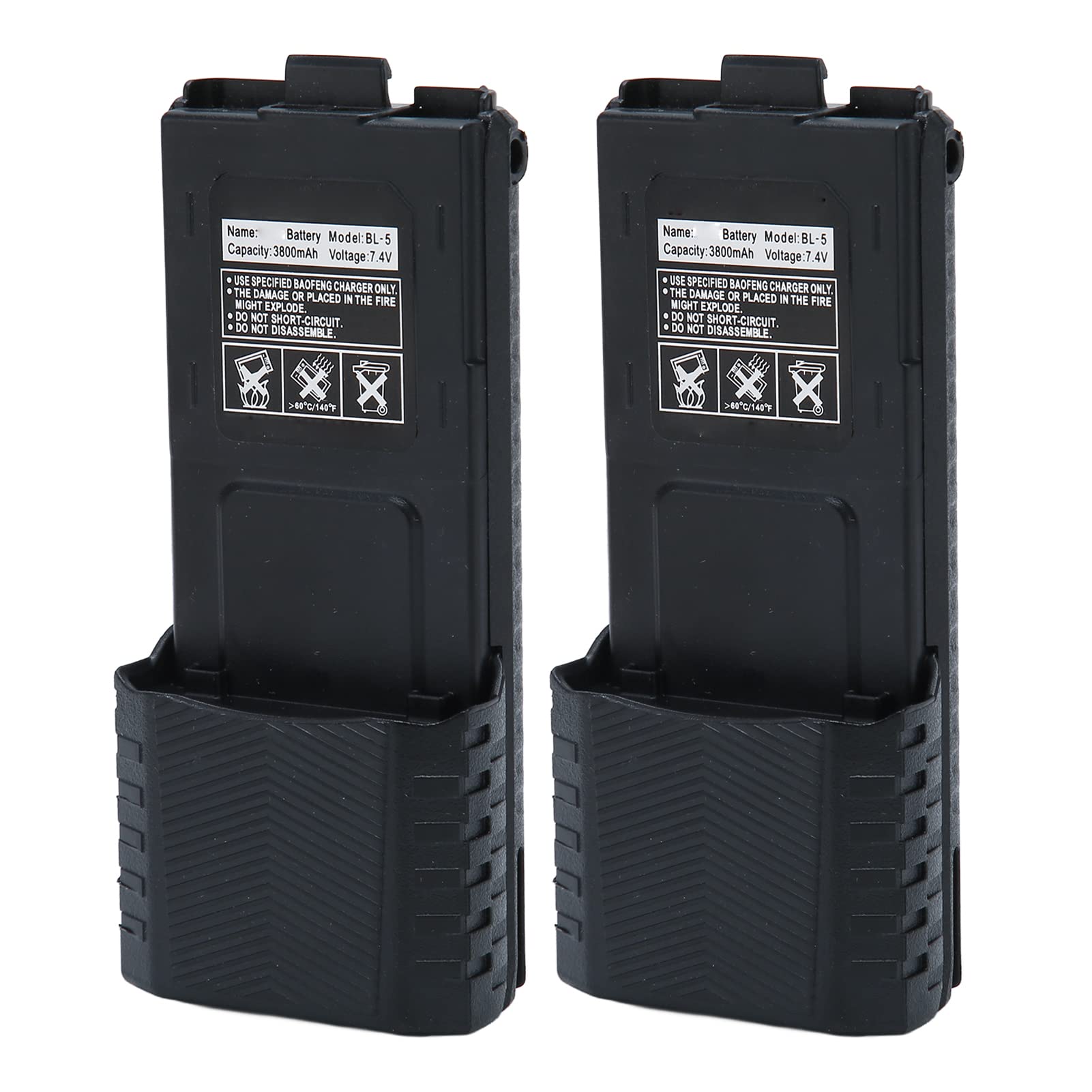 2SZ BL5 7.4V 3800mAh Li-ion battery for UV 5R radio – black