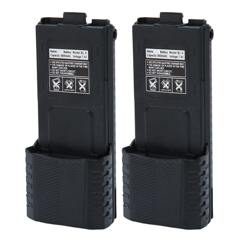 2SZ BL5 7.4V 3800mAh Li-ion battery for UV 5R radio – black