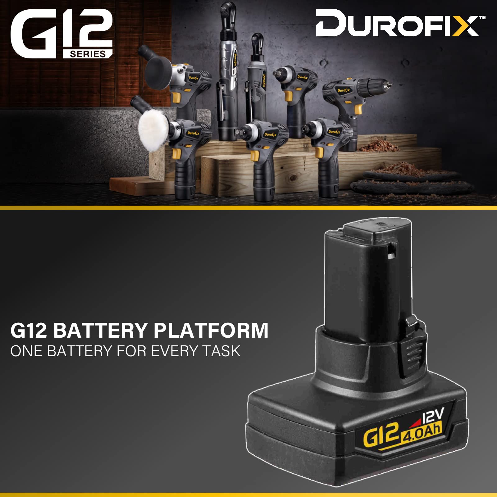 Durofix G12 4.0Ah Li-ion battery pack – compatible with G12 tools