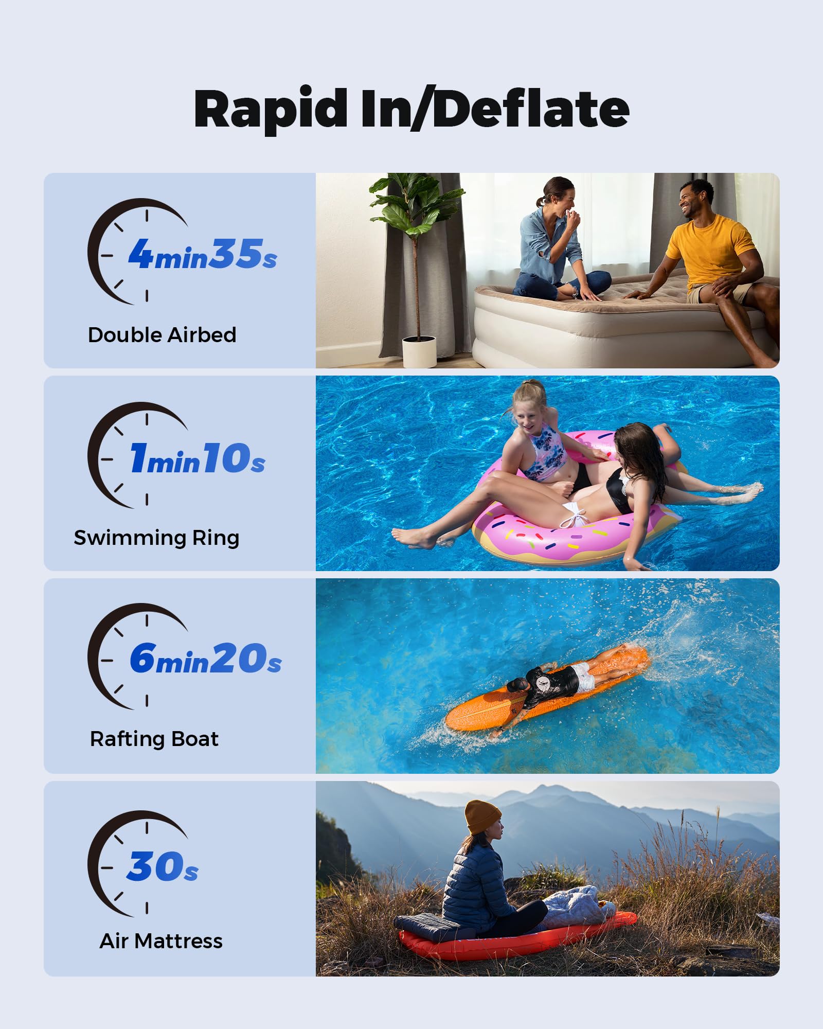 Portable Electric Air Pump Ultralight & Pocket-sized - 1600 mAh Battery