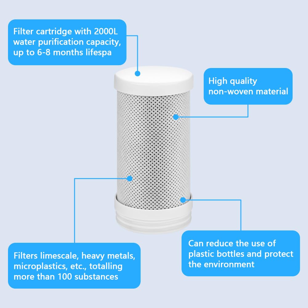Stainless Steel Tap Water Filter - Blue Light