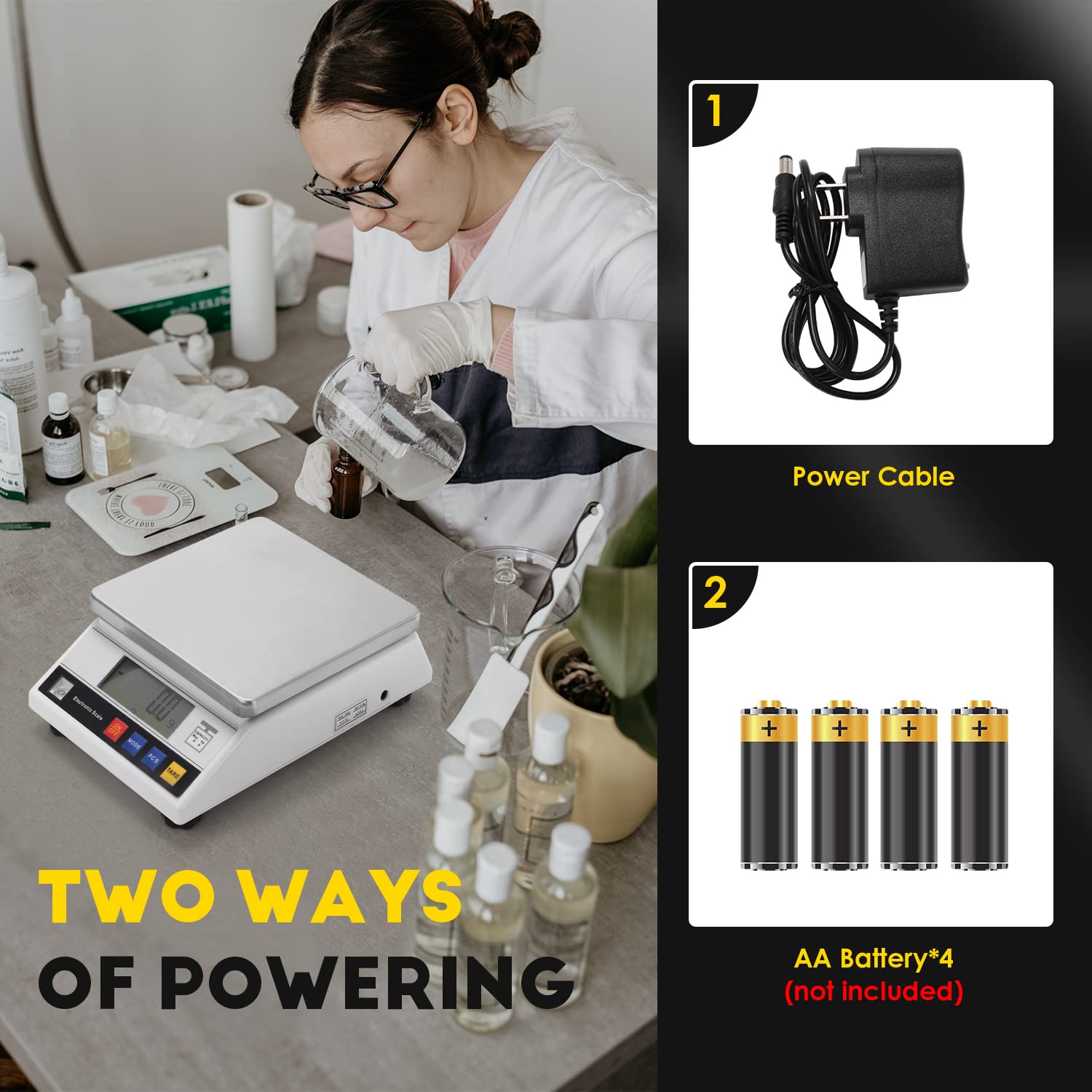 Waga analityczna cyfrowa 10 kg / 0,1 g – laboratoryjna z funkcją liczenia i tarowania