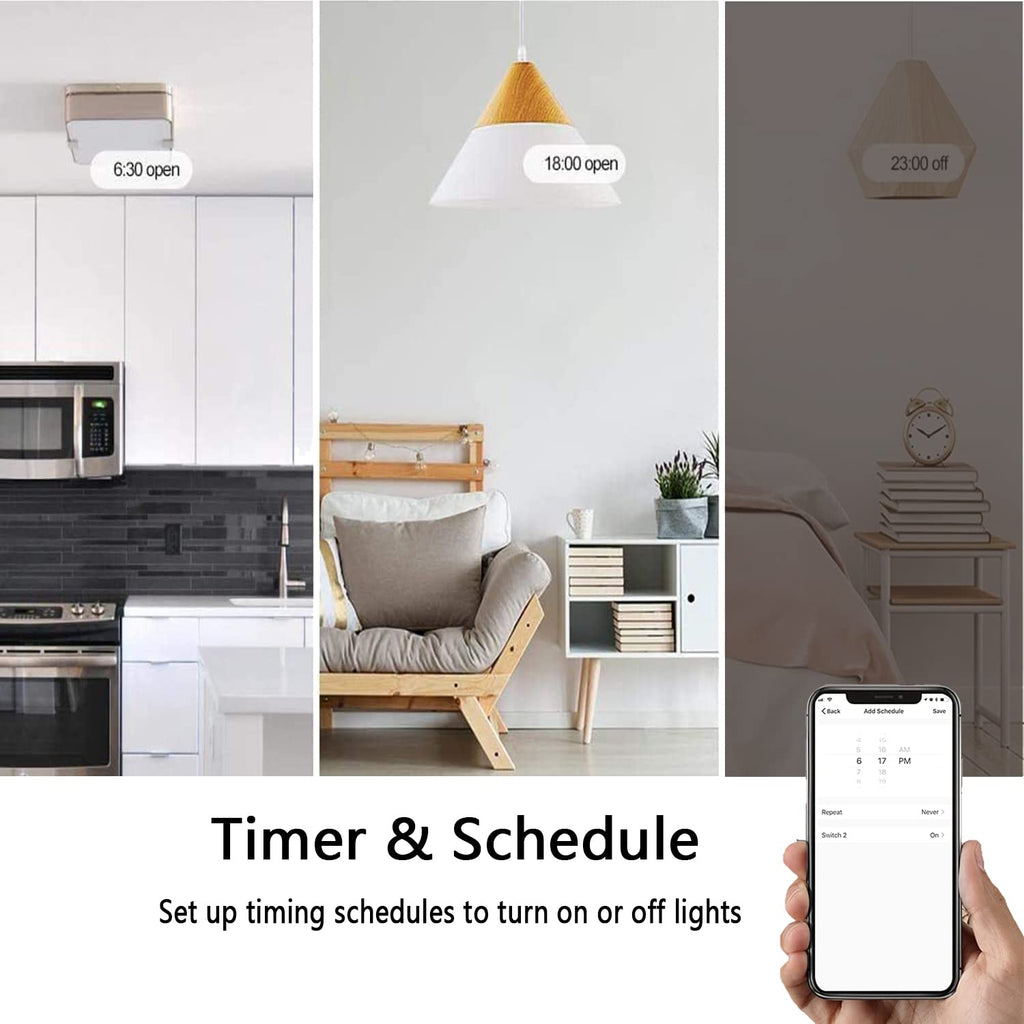 Smart Wi-Fi 3-Gang Switch - White 4 Pack