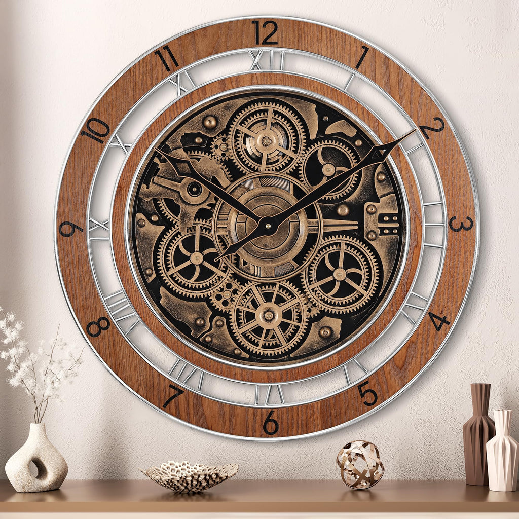 LAFOCUSE Vintage Steampunk Wall Clock