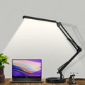 SKYLEO LED Desk Lamp with Clamp and Base – Black